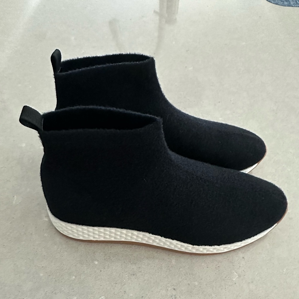J Slides Black Ankle Booties